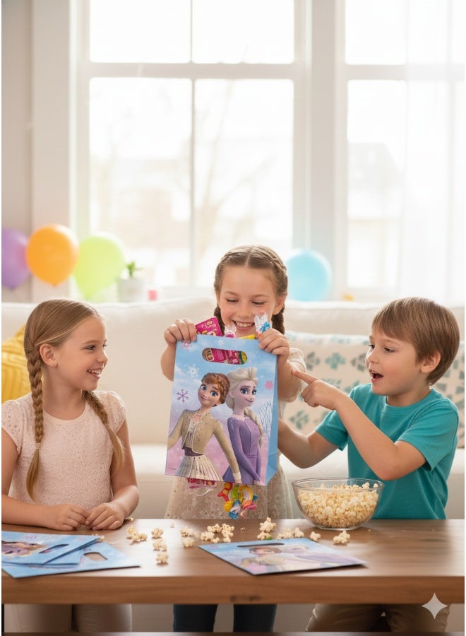 Ciao Disney Frozen II “Wind Spirit” Party Bags – Pack of 6 Goodie Bags with Anna & Elsa Design, Winter-Themed Favor Bags for Girls Birthday Parties and Frozen Celebrations - Image 2