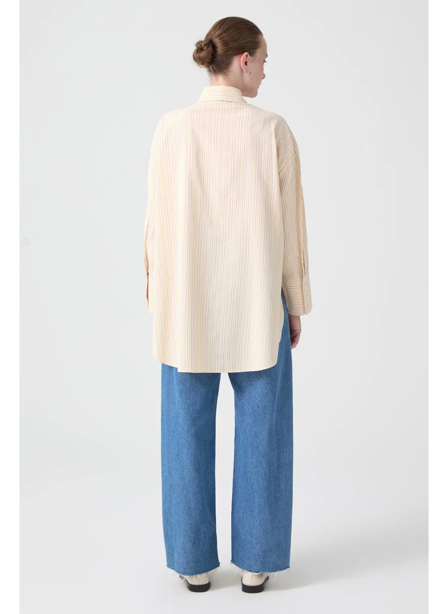 Touche Striped Shirt with Pocket Detail
