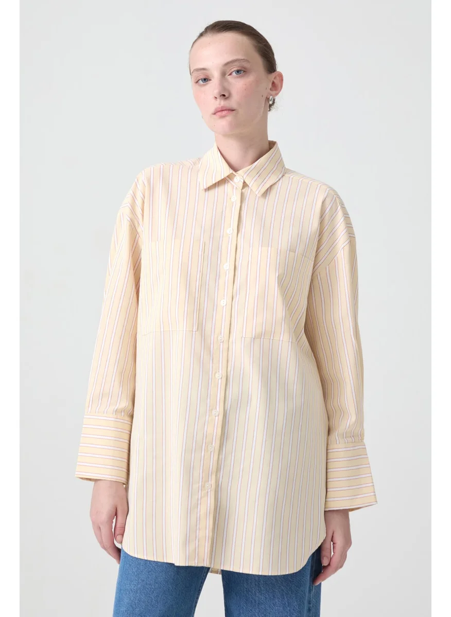 Touche Striped Shirt with Pocket Detail