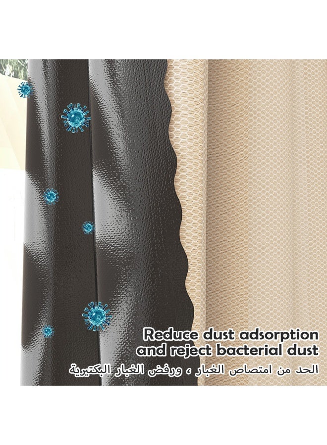 Non drilling Velcro Curtains - No drilling holes, no rods, easy to install blinds, bay screen curtains, adhesive curtains suitable for protecting window privacy - Image 3