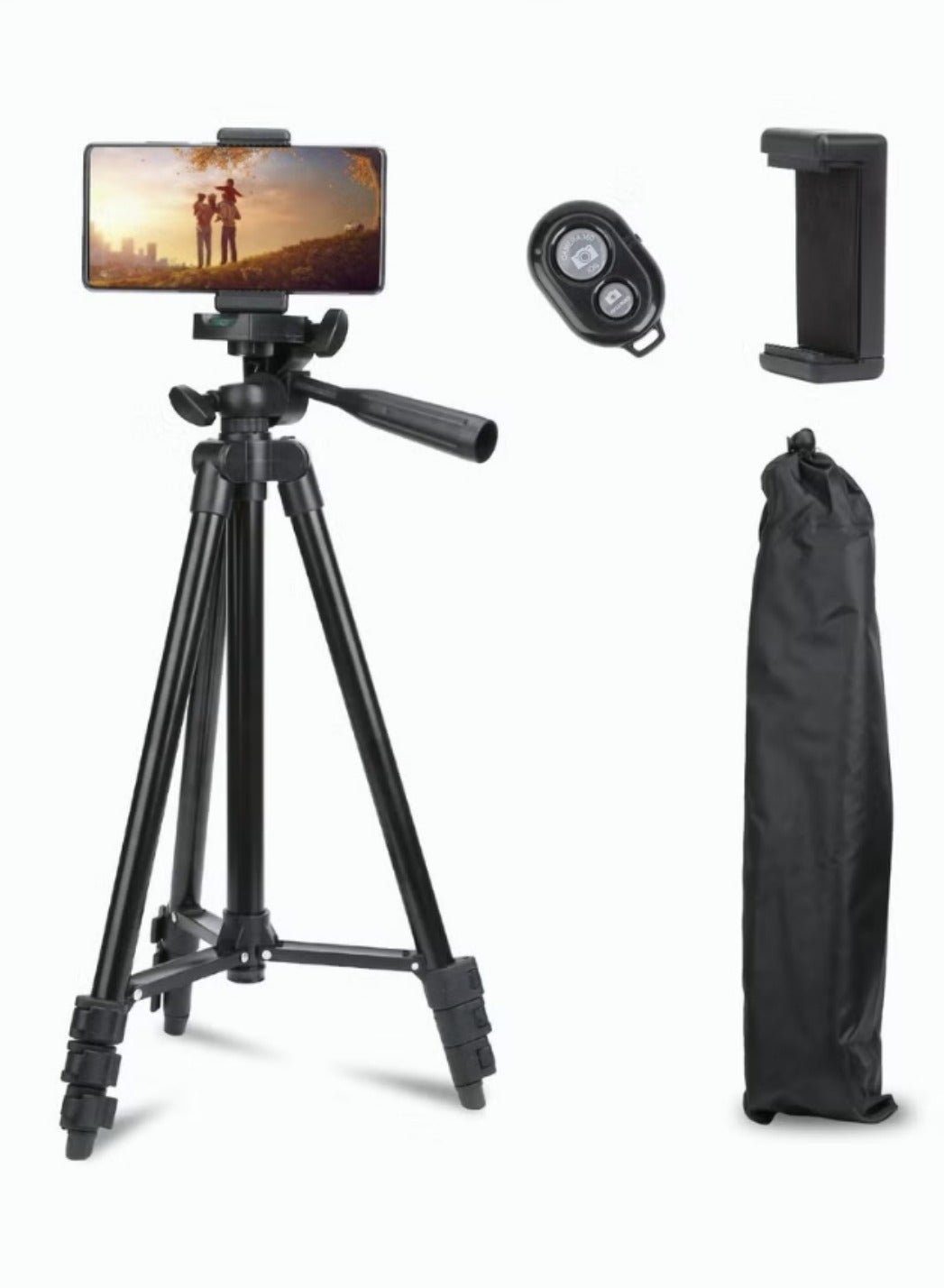 بيلينغدون Beilingdun Extendable Phone Tripod And Camera Stand With Bluetooth Remote And Clip