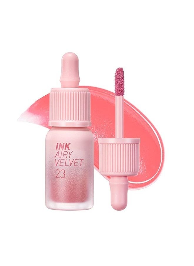 Peripera أحمر شفاه Ink Airy Velvet Lip Tint، سائل للشفاه (0.14 أونصة سائلة، 023 IN THE PEACHLIGHT)  - Image 1