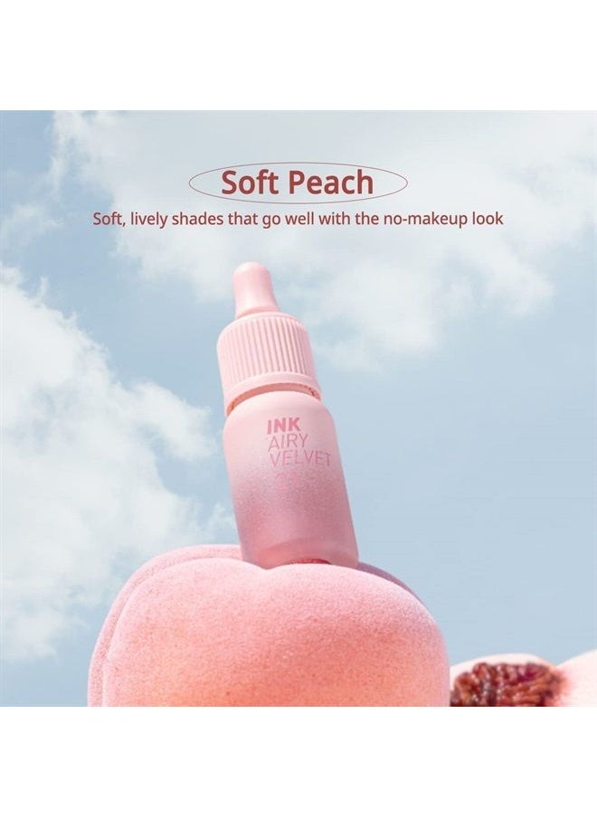 Peripera أحمر شفاه Ink Airy Velvet Lip Tint، سائل للشفاه (0.14 أونصة سائلة، 023 IN THE PEACHLIGHT)  - Image 5