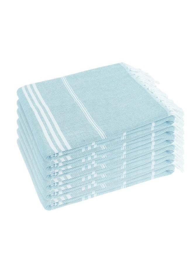 YSYJ Turkish Beach Towel 6 Pack Beach Towels 36"x71" Beach Towel Oversized Sand Free Turkish Towel Quick Dry Turkish Bath Towels Blue - Image 1