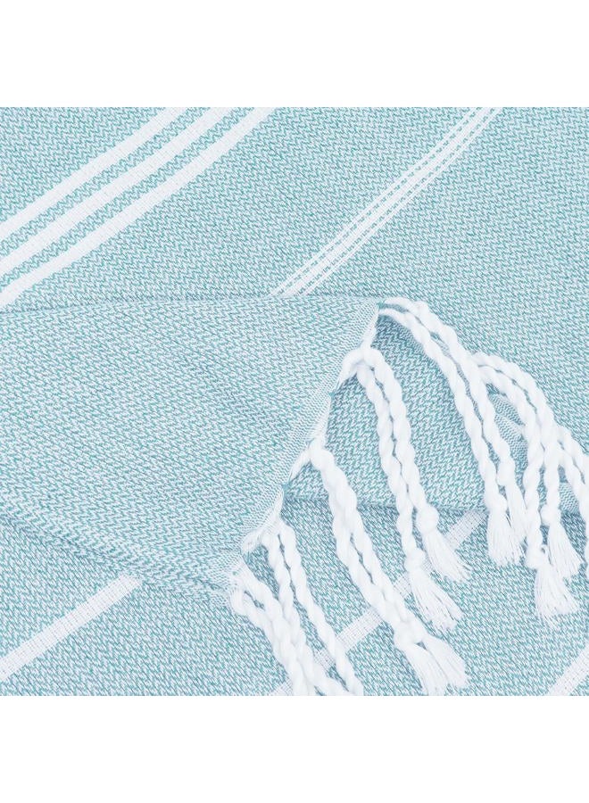 YSYJ Turkish Beach Towel 6 Pack Beach Towels 36"x71" Beach Towel Oversized Sand Free Turkish Towel Quick Dry Turkish Bath Towels Blue - Image 3