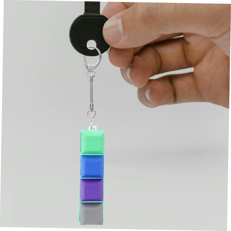Miniature Gaming Keyboard Keychain Toy with 4 Hole Buttons Sensory Clicker for Boys - Image 5