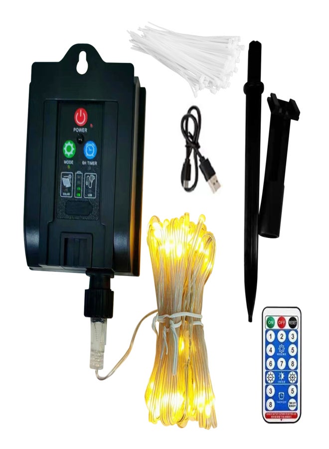 Outdoor Tent Lights Beach Shade Solar Clip Umbrella Lights Flexible String Lights - Image 1