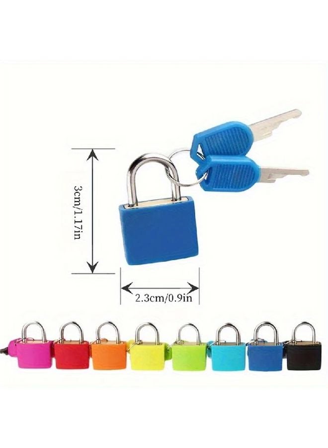 Sky Blue Steel Padlock for Travel Luggage Compact Sturdy with 2 Keys Ideal Gift - Image 5