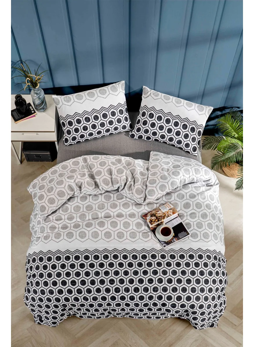 تابو هوم Geometric Anthracite Single Duvet Cover Set
