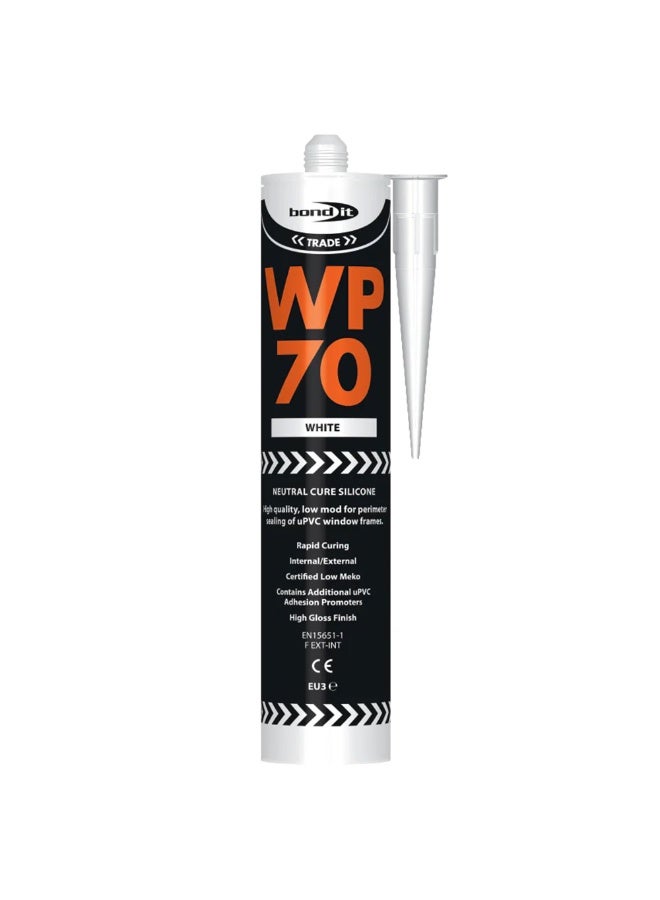 Bond It Bond-It WP70 Low Modulus Neutral Cure Low Modulus Neutral Oxime Silicone 310ml (White, EU3) - Image 1
