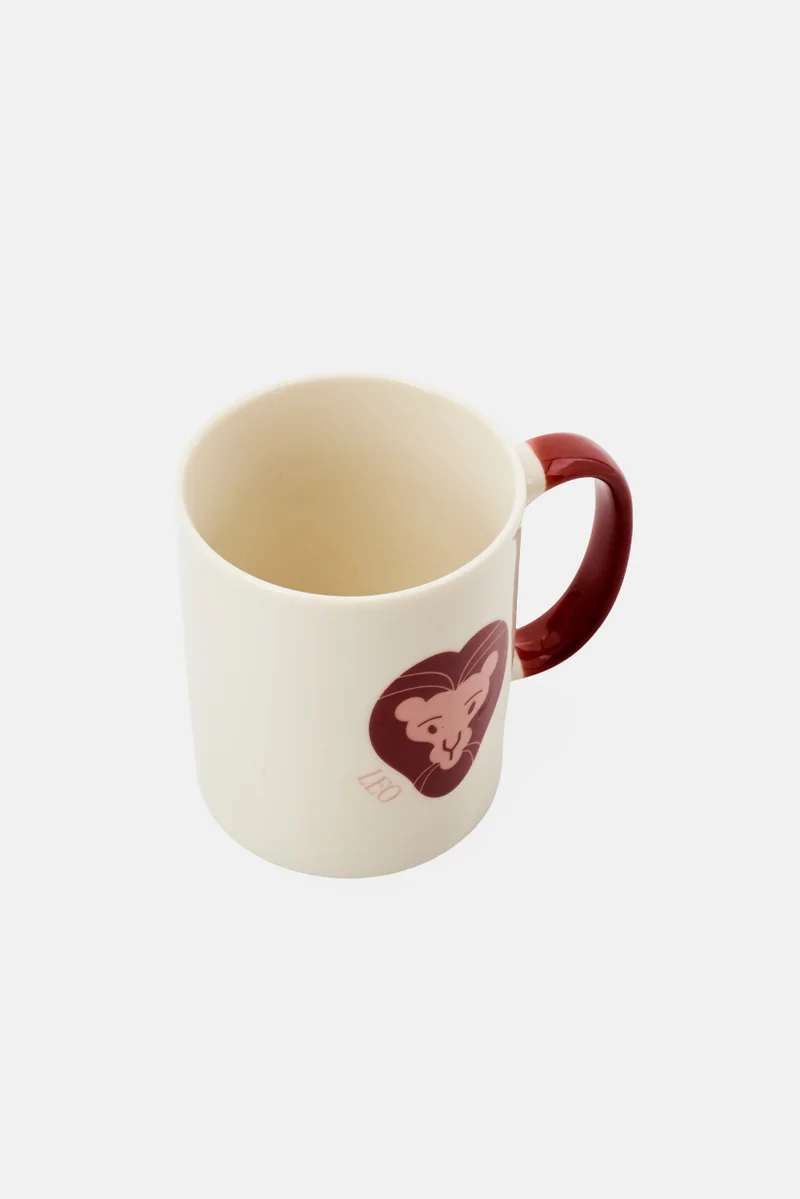 Muy Mucho Leo Ceramic Coffee Mug 330 ml, Cream