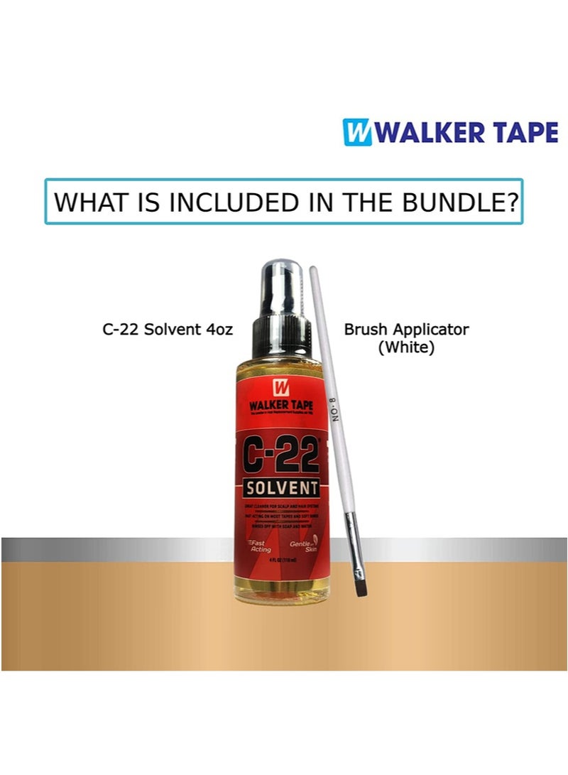 والكر تايب قطعتان من مذيب اللاصق C-22، بخاخ مذيب C22 سعة 118 مل لشعر الدانتيل والشعر المستعار من Walker Tape (118 مل + 118 مل) - Image 4