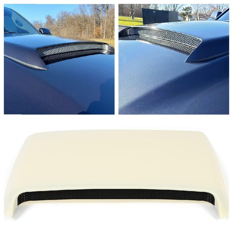 HECASA Unpainted Universal 2525 Hood Scoop Kit Compatible with Dodge RAM 1500 2500 3500 SRT Style Chevy Trailblazer Ford Mustang Silverado Charger Tundra Require Painting
