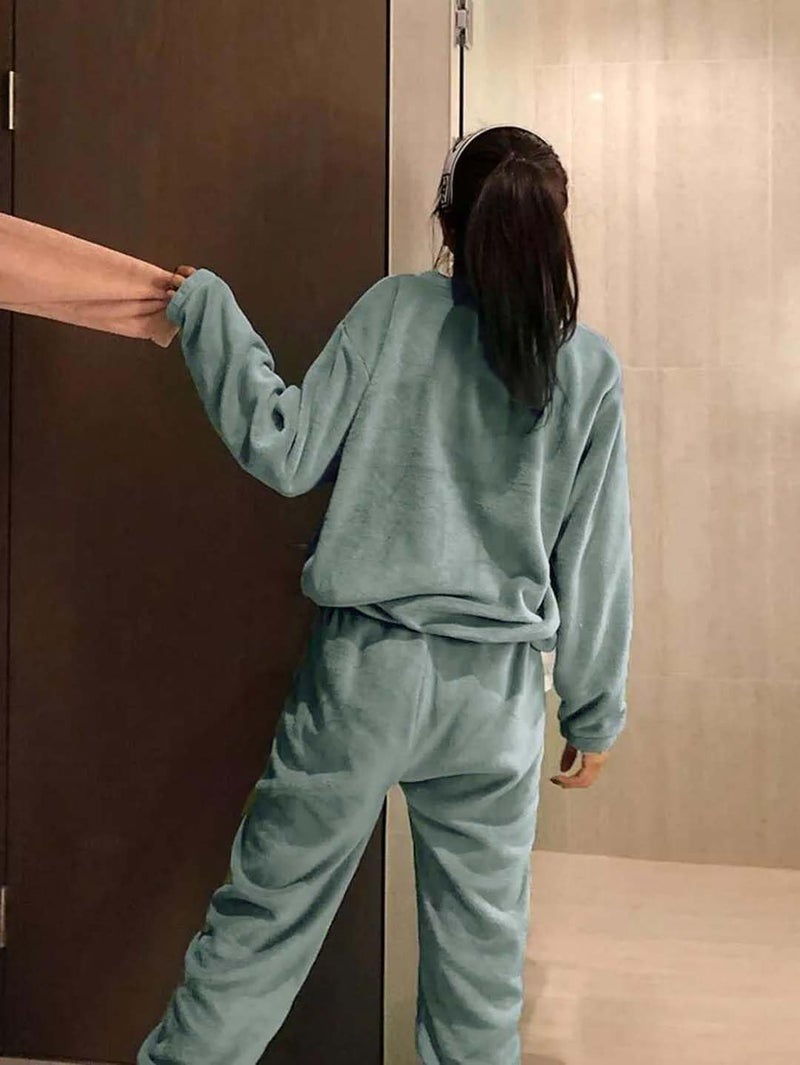 KOTTY Women’s Regular Winter Track Suit | Warm Cotton Co-ord for Gym & Yoga-KTTWINTERSET176L - Image 3