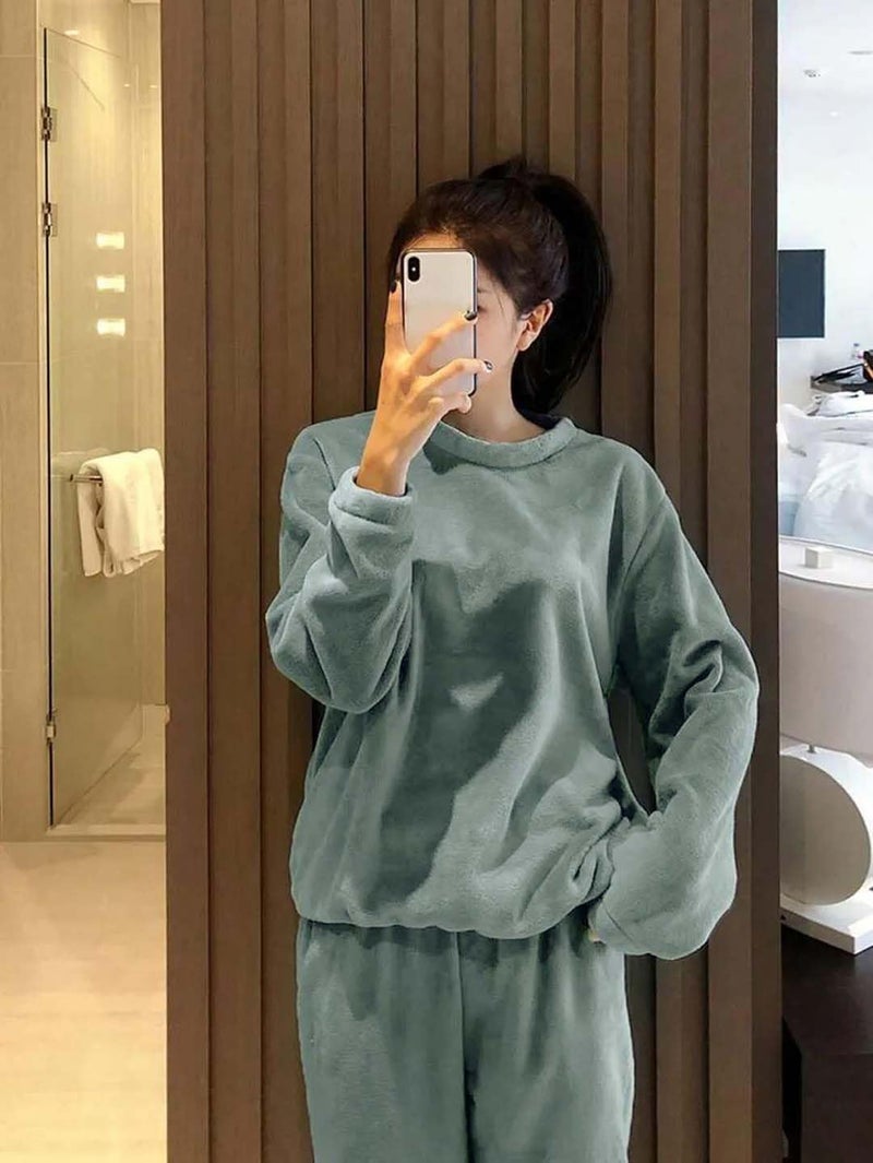 KOTTY Women’s Regular Winter Track Suit | Warm Cotton Co-ord for Gym & Yoga-KTTWINTERSET176L - Image 4