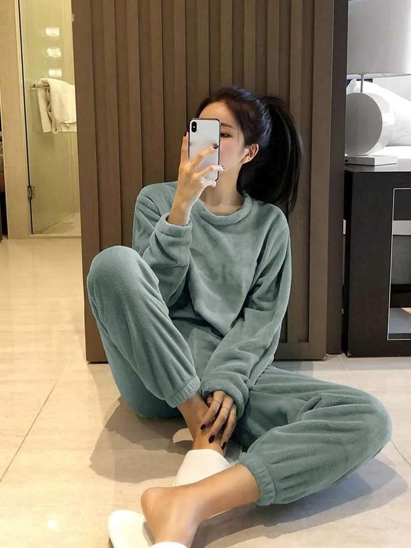 KOTTY Women’s Regular Winter Track Suit | Warm Cotton Co-ord for Gym & Yoga-KTTWINTERSET176L - Image 2