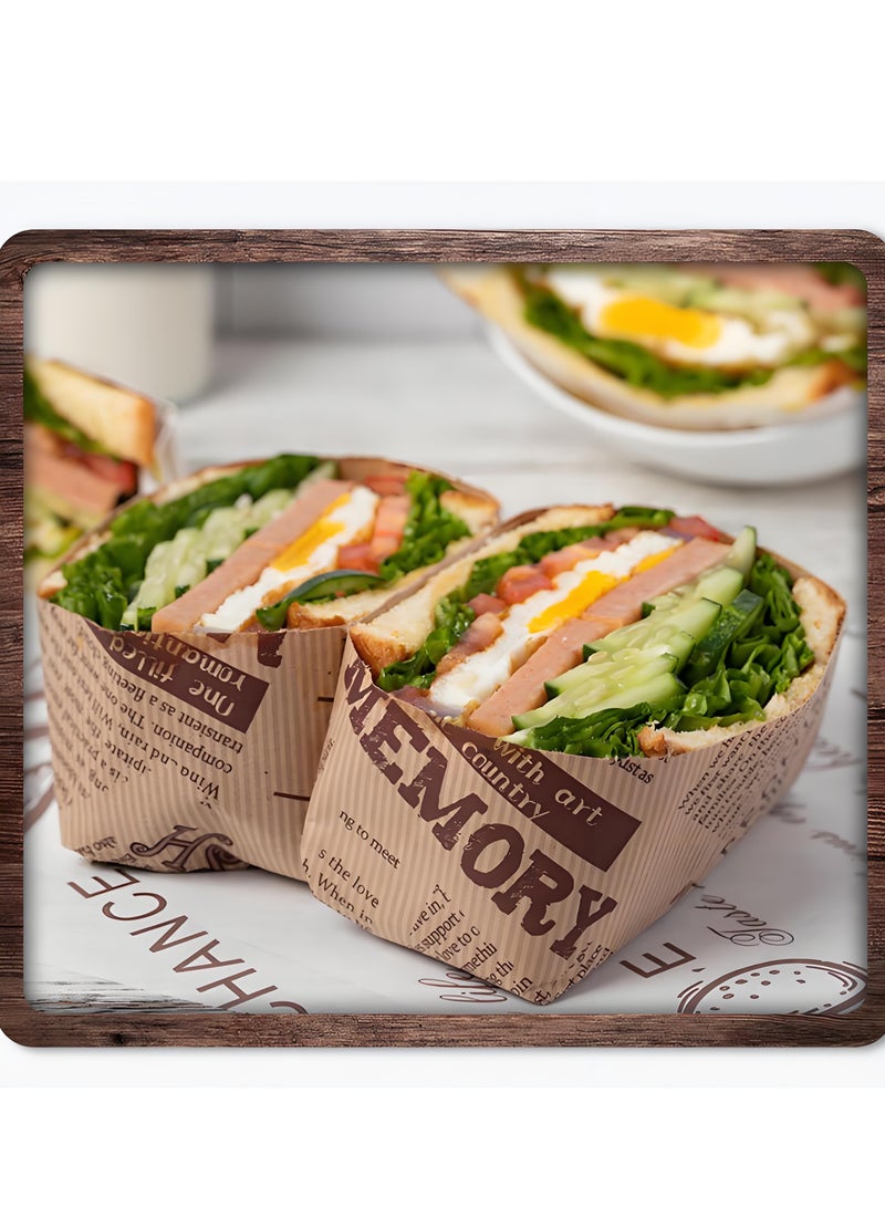 Lee Yon 100 Sheets Bread Sandwich Burger Fries Food Grade Oil Proof Paper Grease Greaseproof Wrappers Wrapping Baking Tools Gift Tissue, 38 x 28 cm - Image 4