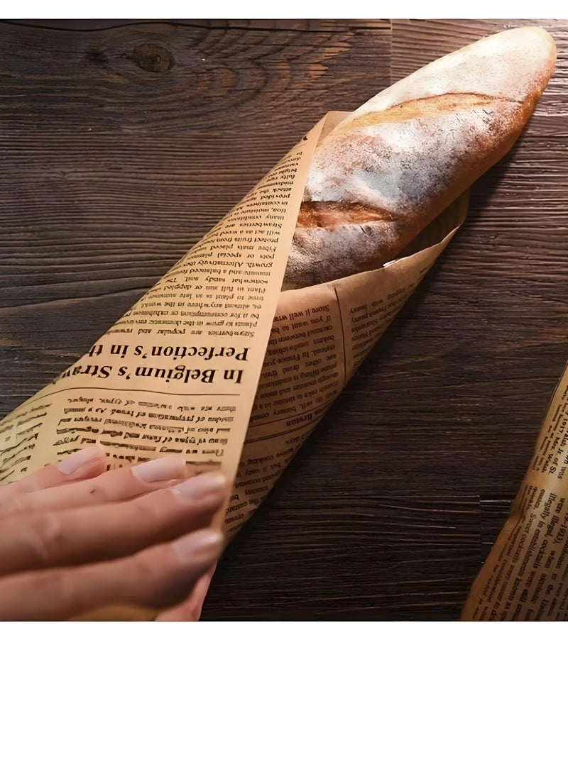 Lee Yon 100 Sheets Bread Sandwich Burger Fries Food Grade Oil Proof Paper Grease Greaseproof Wrappers Wrapping Baking Tools Gift Tissue, 38 x 28 cm - Image 5