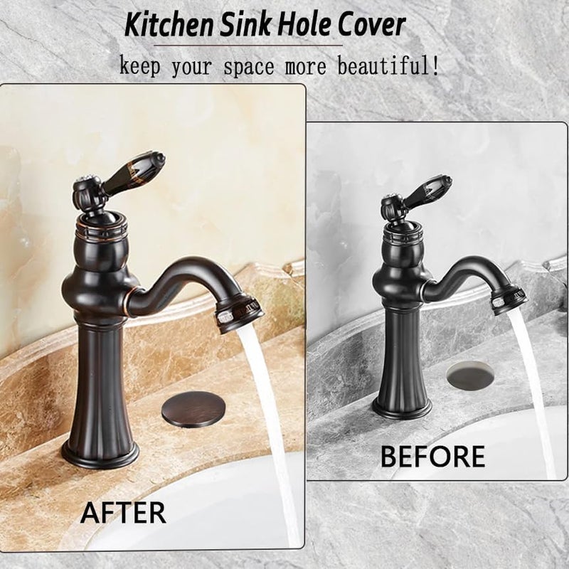 ZMD 2 Inch Kitchen Sink Hole Cover,Faucet Hole Cover Stainless Steel Hole Plug Counter Top Hole Plug Kitchen Sink Tap Hole Sink Plug Stopper Kitchen Blanking Metal Plug (Bronze) - Image 5