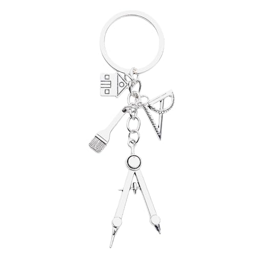 Yreamont Architect Keychain Gifts for Son Boyfriend Birthday Christmas Gifts for Engineer Gifts for Wife Husband Architect Teacher Gifts for Women Men Architect Student Gifts for Daughter Grandson - Image 1