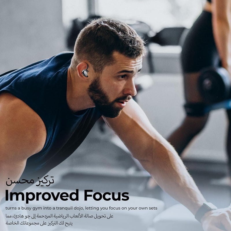 Garlo True Wireless Earbuds Bluetooth 5.4 Sports Headphones, Noise Cancelling Mic in Ear Buds, Sports Earphones with Ear hooks, Waterproof, 40H, Deep Bass, Workout, Sport Earbuds for Running - Image 4