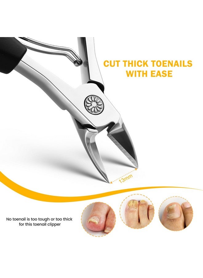 BEZOX Straight Toenail Clippers For Ingrown Toenail Prevention, Podiatrist Ingrown Nail Clippers For Thick Toenails, Ergonomic Finger Nail Clippers For Adults, Seniors, Men And Women - Image 4