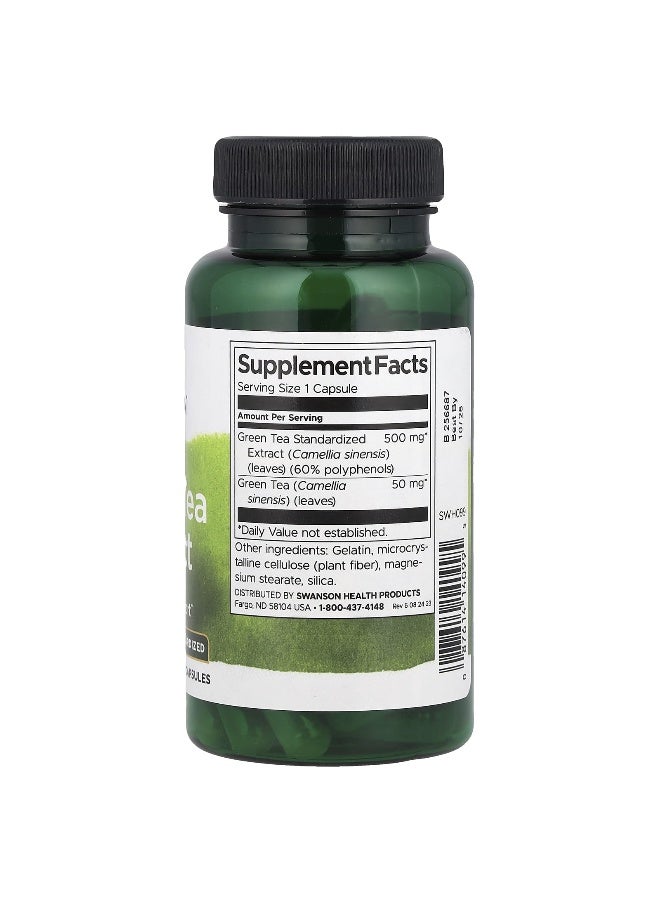 Swanson, Green Tea Extract, 500 mg, 60 Capsules - Image 2