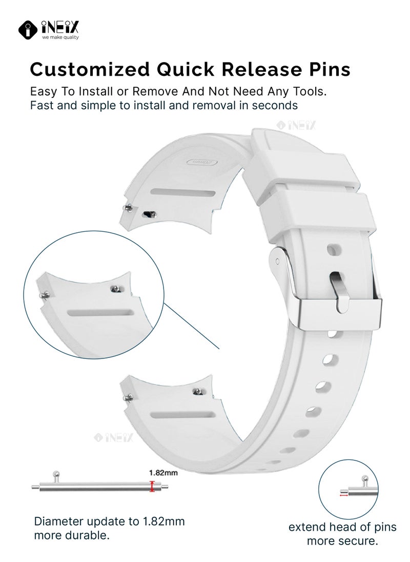 INEIX Silicone Replacement Strap For Samsung Galaxy Watch 3 41 mm White  - Image 4