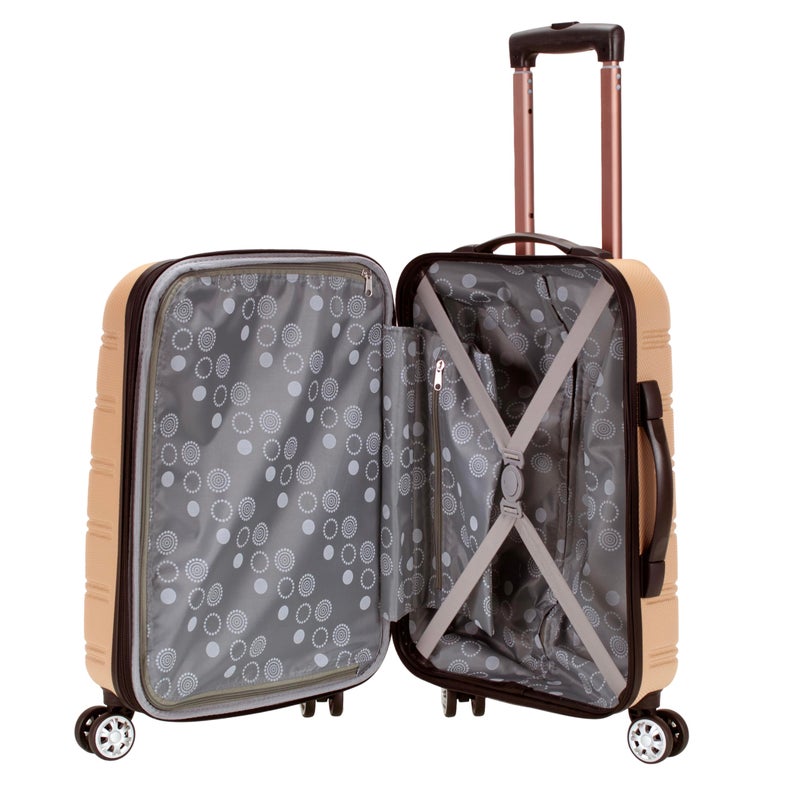 Rockland Melbourne Hardside Expandable Spinner Wheel Luggage, Champagne, Carry-On 20-Inch - Image 2