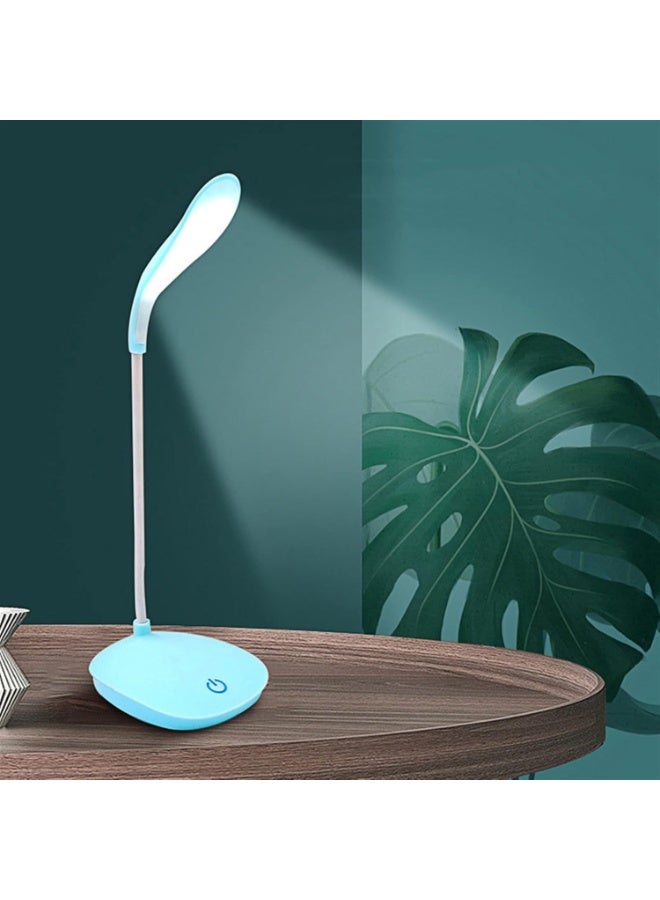 Led Desk Table Lamp for Study Led Light,USB Rechargeable Study Lamp for Students Dimmable 3 Stage Desk Lamp Study Light Table Lamps for Home - Cyan - Image 5