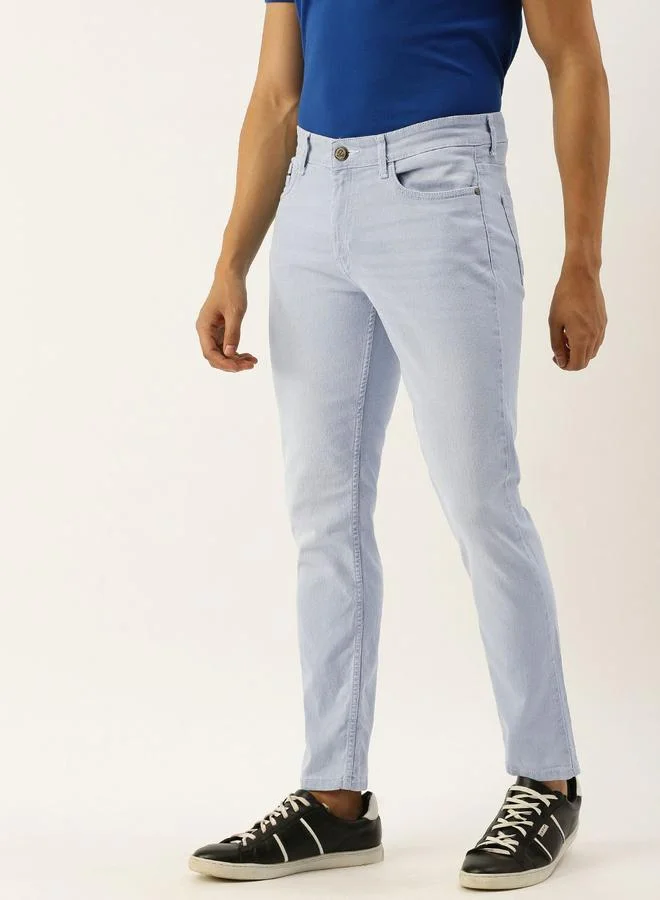 The Indian Garage Co The Indian Garage Co Men Light Wash Slim Fit Jeans