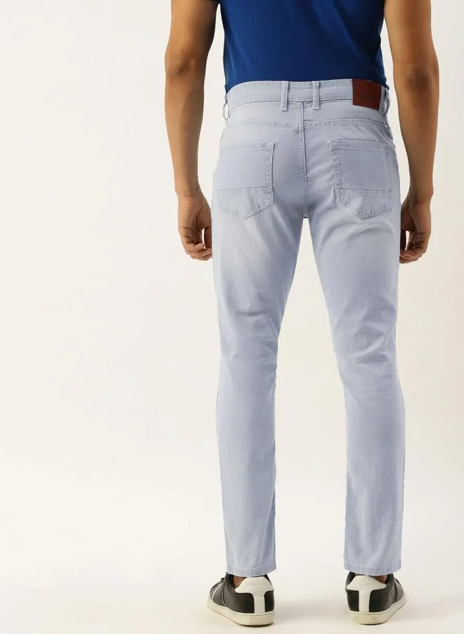 The Indian Garage Co Blue The Indian Garage Co Men Light Wash Slim Fit Jeans for Men | Best Price UAE