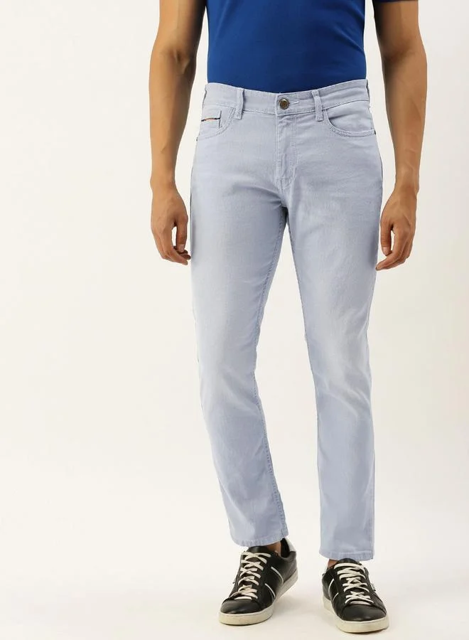 The Indian Garage Co The Indian Garage Co Men Light Wash Slim Fit Jeans