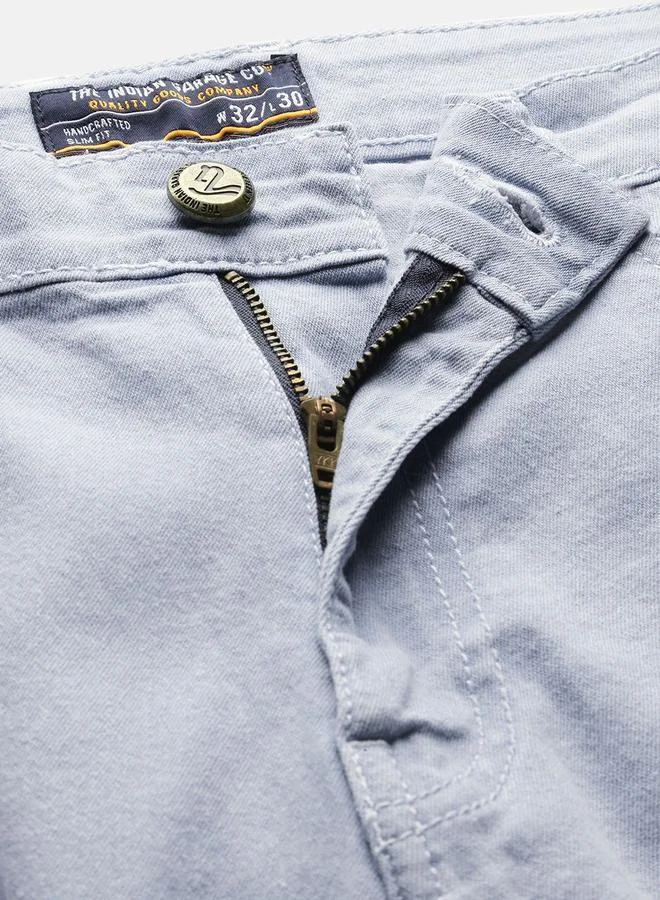 The Indian Garage Co Blue The Indian Garage Co Men Light Wash Slim Fit Jeans for Men | Best Price UAE