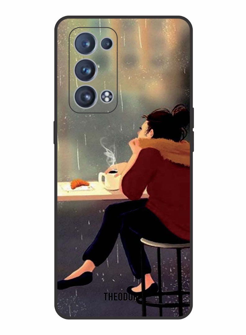 Theodor Protective Case Cover For OPPO RENO 6 PRO PLUS 5G  Sipping Coffee - Image 1