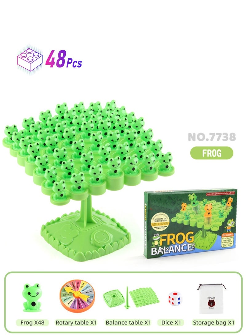 Children'S Educational Balance Tree Stacking Game For Two Players Interactive Battle Board Game Toy (Frog Balance Tree Box Pack)  - Image 1
