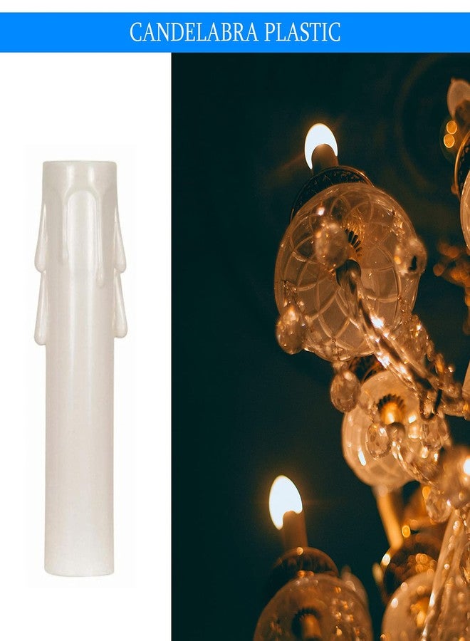 Ciata - 12 Pack - 3.5-inch Plastic Drip Candle Covers with 13/16 inch Inside Diameter and 7/8 inch Outside Diameter (3.5 inch, White with White drip) - Image 5
