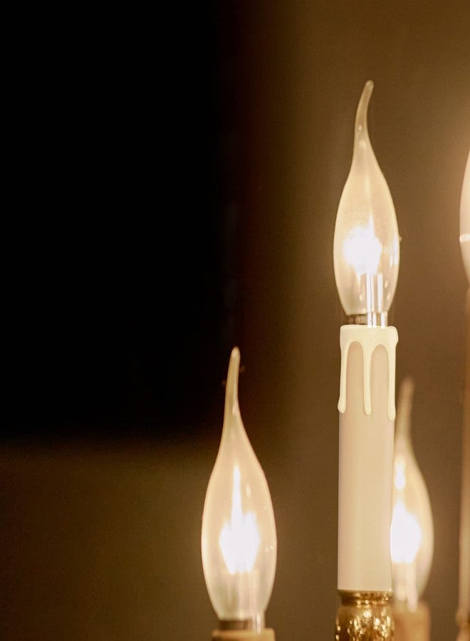 Ciata - 12 Pack - 3.5-inch Plastic Drip Candle Covers with 13/16 inch Inside Diameter and 7/8 inch Outside Diameter (3.5 inch, White with White drip) - Image 3