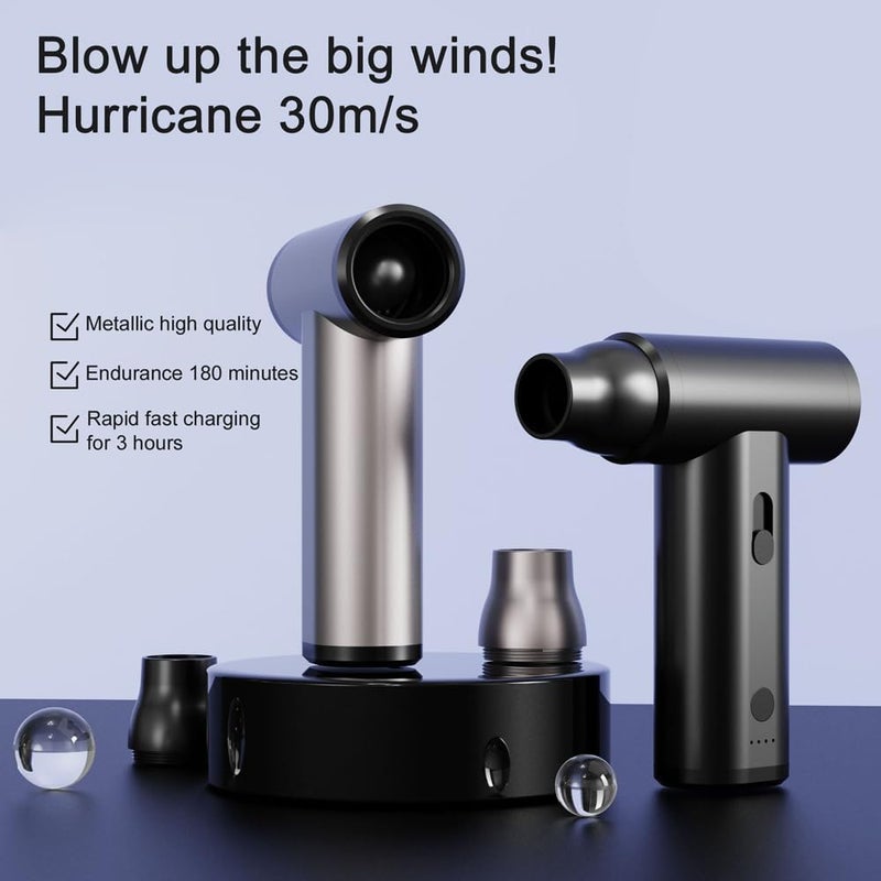 Eacam Cordless Compressed Air Duster - Rechargeable Handheld Electric AirBlower Blower Home Hairdryer 120000rpm Car Duster Auto Cleaner Home and Outdoor Dual-Use - Image 2