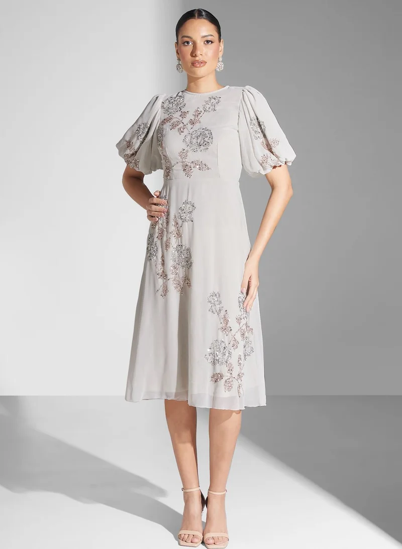 Maya Embellished Sleeve Dress