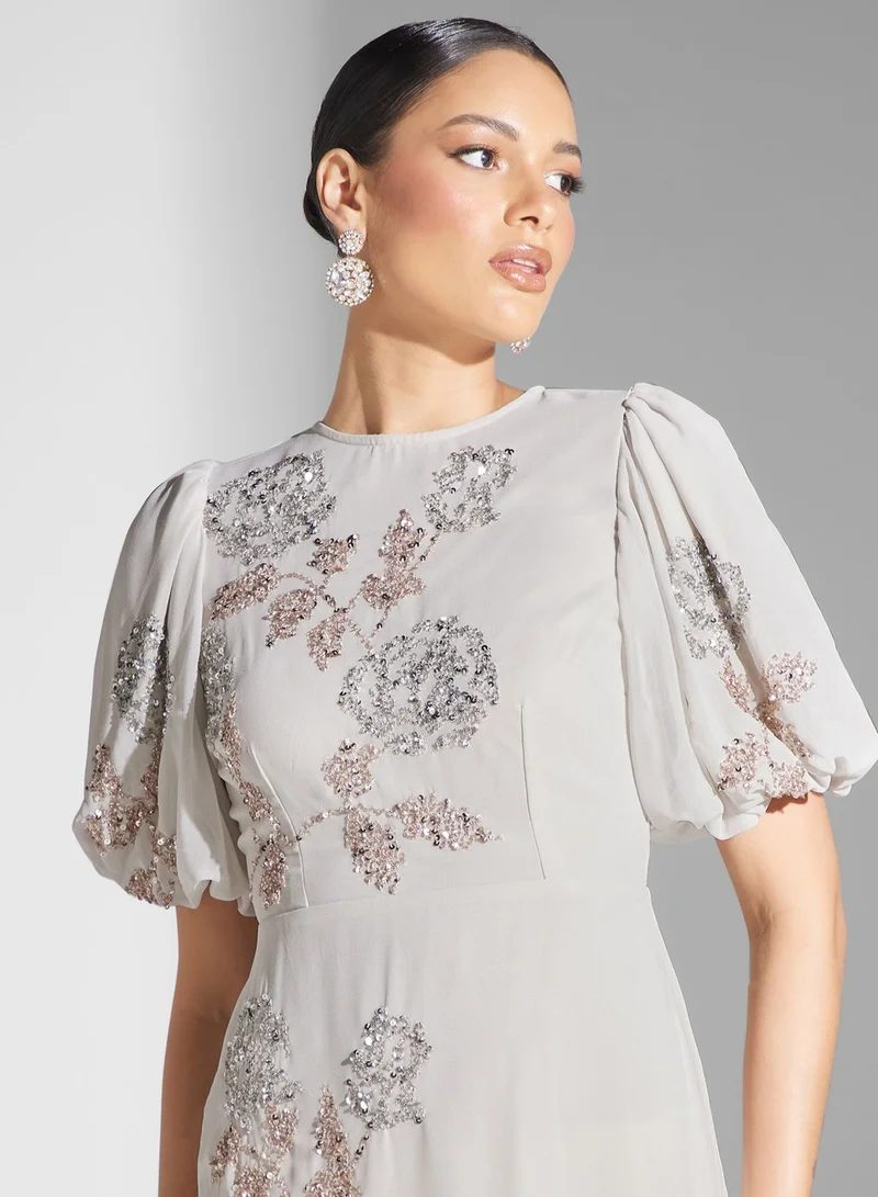Maya Embellished Sleeve Dress