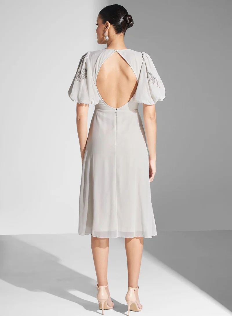 Maya Embellished Sleeve Dress