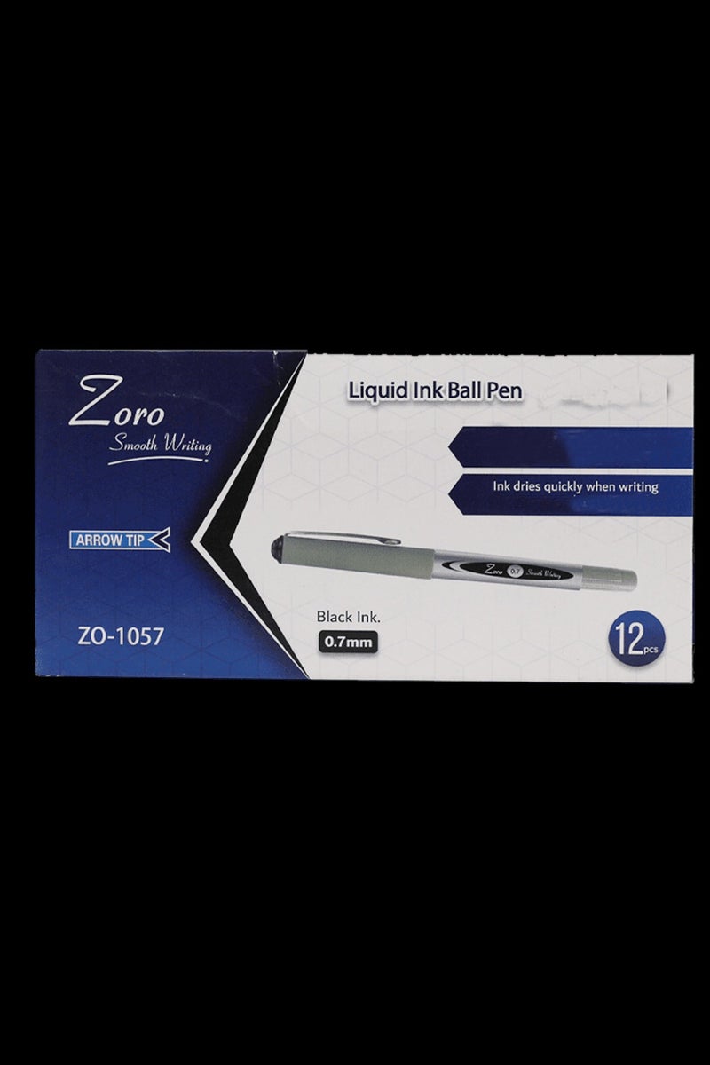 12-Piece 0.7MM Liquid Ink Ball PenSuper Grip Pen Set