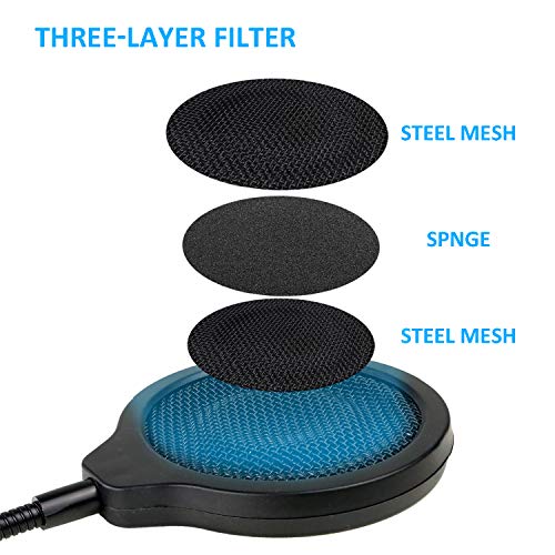 SUNMON MV7 Microphone Pop Filter Mask Shield For Shure MV7 Mic, 4 Inch 3 Layers Windscreen with Flexible 360°Gooseneck Clip by SUNMON - Image 4