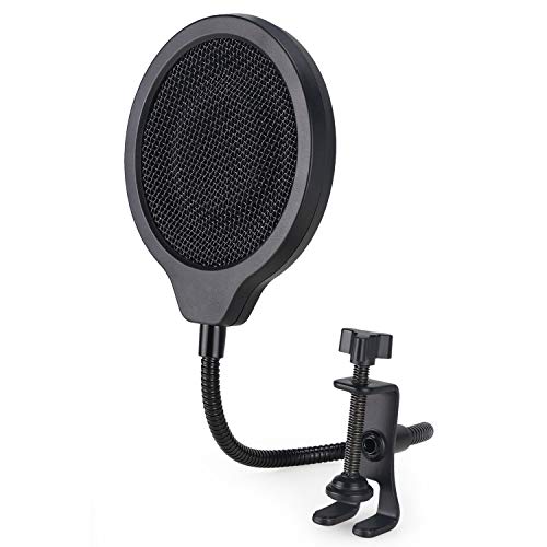 SUNMON MV7 Microphone Pop Filter Mask Shield For Shure MV7 Mic, 4 Inch 3 Layers Windscreen with Flexible 360°Gooseneck Clip by SUNMON - Image 3