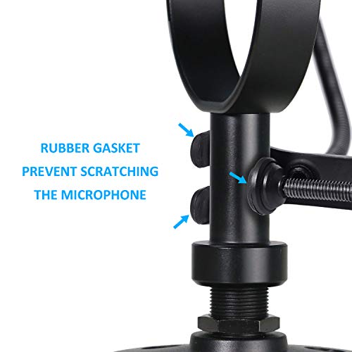 SUNMON MV7 Microphone Pop Filter Mask Shield For Shure MV7 Mic, 4 Inch 3 Layers Windscreen with Flexible 360°Gooseneck Clip by SUNMON - Image 5