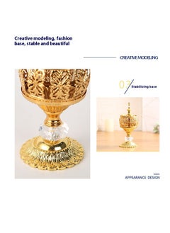 Bluejw Arabian Iense Burner Golden Iron Iense Holder Oud Censer Frankiense Resin Burner Censer Housewarming, Party, Birthday Delicate Gift  - Image 5