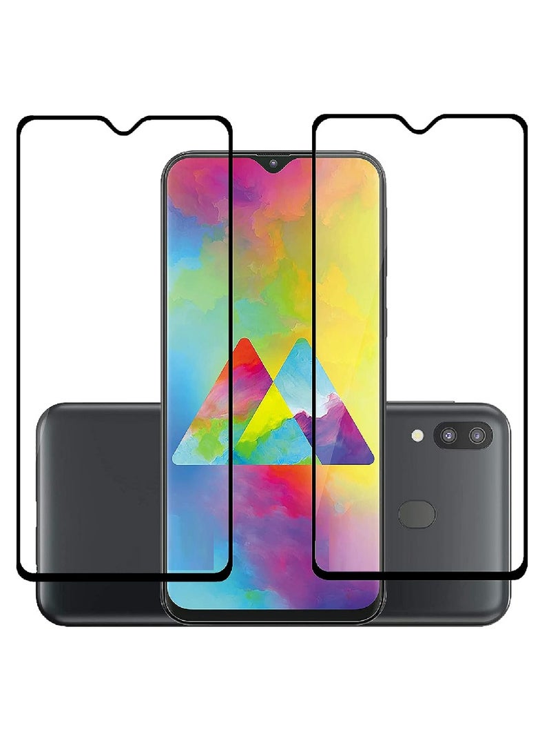 Super 2 Pieces Tempered Glass Screen Protector 5D Designed For Samsung Galaxy M20 Full Glue Edge to Edge Full Screen Coverage And Bubble Free - Image 1