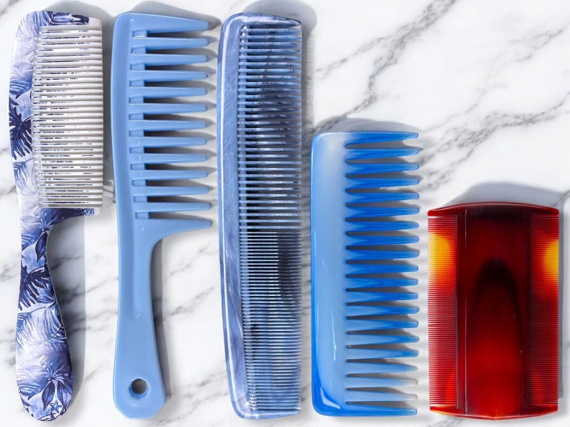 Abhaas Combs for Women and Men Set of 5 - Made with Virgin Raw Material with Smooth teeths Prevent Hair Tearing for Detangling, Frizz Control for All Hair Types Handle Comb, Graduated Comb, Lice Comb, Wide Teeth Comb, Shampoo Comb Set (Set of 5 (With Lice Comb)) - Image 5
