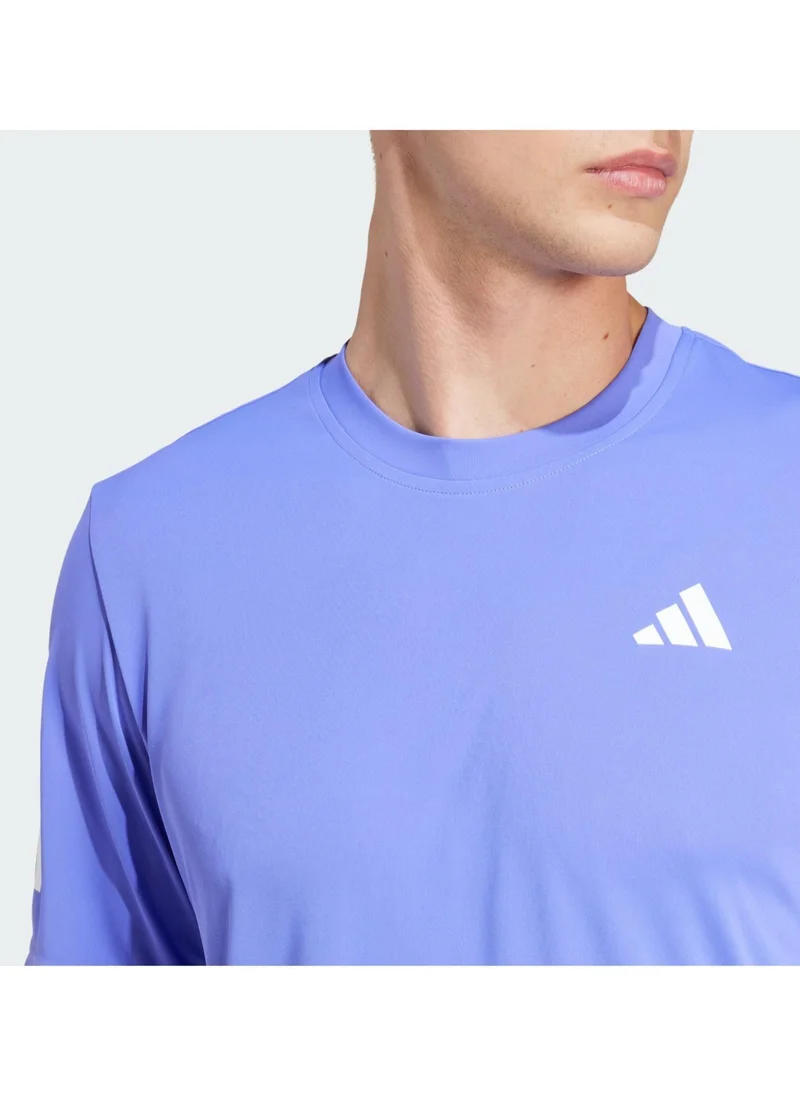 Adidas Club 3 Stripe Tennis T-Shirt